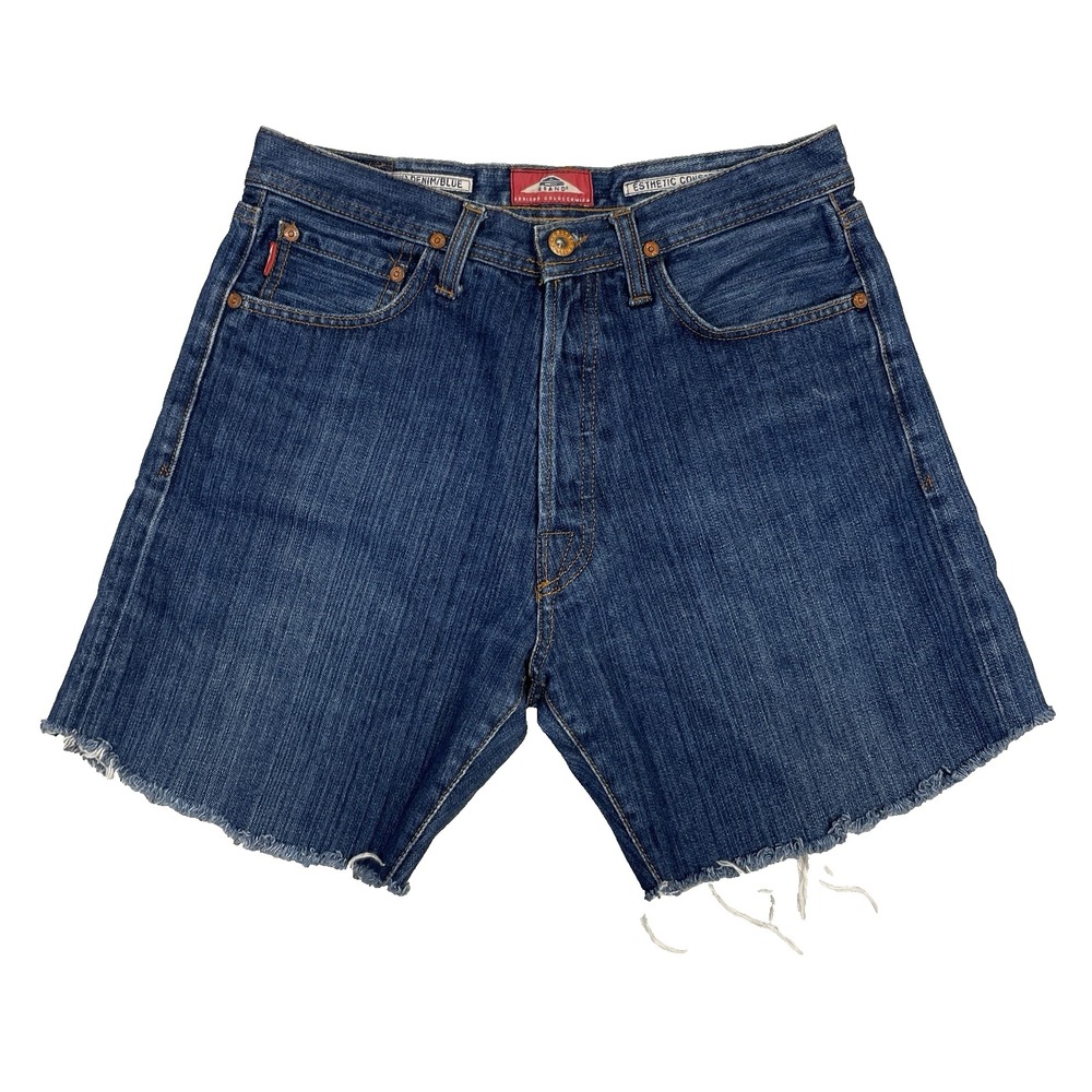 AG Adriano Goldshmied Denim Shorts Women's 28 Raw Hem Made In Italy VTG
